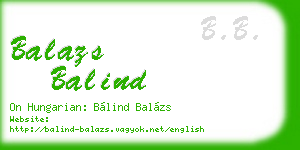 balazs balind business card